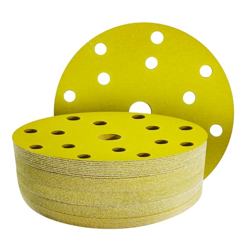GZKTY Schleifpapier 150mm klett, Klett-Schleifscheiben, 50 Stück, 15 Loch, Körnung 320, für Exzenterschleifer GZKTY Schleifpapier 150mm klett, Klett-Schleifscheiben, 50 Stück, 15 Loch, Körnung 320, für Exzenterschleifer von GZKTY
