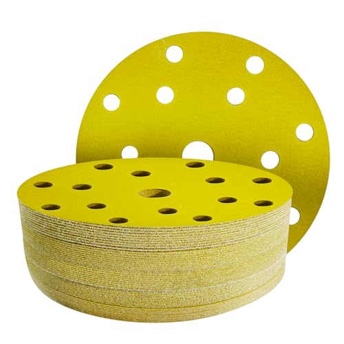 GZKTY Schleifpapier 150mm klett, Klett-Schleifscheiben, 50 Stück, 15 Loch, Körnung 400, für Exzenterschleifer GZKTY Schleifpapier 150mm klett, Klett-Schleifscheiben, 50 Stück, 15 Loch, Körnung 400, für Exzenterschleifer von GZKTY
