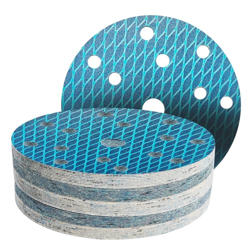 GZKTY 50Stk 150mm Klett Schleifpapier, Exzenter Schleifscheiben, 15-Loch Korn 180 Schleifpads, Schleifmittel Resistent gegen Zusetzen für Exzenterschleifer Schleifmaschine Poliermaschine GZKTY 50Stk 150mm Klett Schleifpapier, Exzenter Schleifscheiben, 15-Loch Korn 180 Schleifpads, Schleifmittel Resistent gegen Zusetzen für Exzenterschleifer Schleifmaschine Poliermaschine von GZKTY