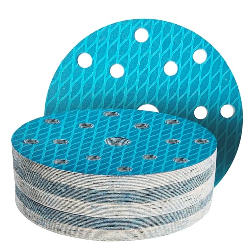 GZKTY 50Stk 150mm Klett Schleifpapier, Exzenter Schleifscheiben, 15-Loch Korn 400 Schleifpads, Schleifmittel Resistent gegen Zusetzen für Exzenterschleifer Schleifmaschine Poliermaschine GZKTY 50Stk 150mm Klett Schleifpapier, Exzenter Schleifscheiben, 15-Loch Korn 400 Schleifpads, Schleifmittel Resistent gegen Zusetzen für Exzenterschleifer Schleifmaschine Poliermaschine von GZKTY