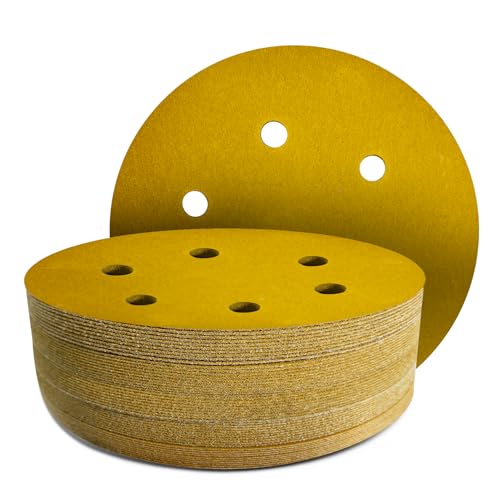GZKTY 50Stk 150mm Klett Schleifpapier, Exzenter Schleifscheiben, 6-Loch Korn 120 Schleifpads, Schleifmittel Resistent gegen Zusetzen für Exzenterschleifer Schleifmaschine Poliermaschine GZKTY 50Stk 150mm Klett Schleifpapier, Exzenter Schleifscheiben, 6-Loch Korn 120 Schleifpads, Schleifmittel Resistent gegen Zusetzen für Exzenterschleifer Schleifmaschine Poliermaschine von GZKTY