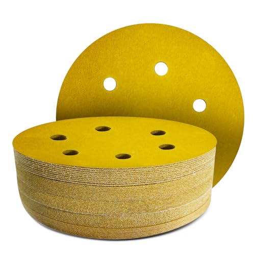 GZKTY 50Stk 150mm Klett Schleifpapier, Exzenter Schleifscheiben, 6-Loch Korn 150 Schleifpads, Schleifmittel Resistent gegen Zusetzen für Exzenterschleifer Schleifmaschine Poliermaschine GZKTY 50Stk 150mm Klett Schleifpapier, Exzenter Schleifscheiben, 6-Loch Korn 150 Schleifpads, Schleifmittel Resistent gegen Zusetzen für Exzenterschleifer Schleifmaschine Poliermaschine von GZKTY