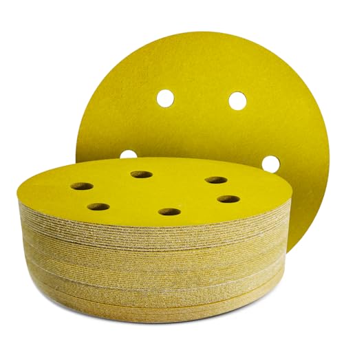 GZKTY 50Stk 150mm Klett Schleifpapier, Exzenter Schleifscheiben, 6-Loch Korn 180 Schleifpads, Schleifmittel Resistent gegen Zusetzen für Exzenterschleifer Schleifmaschine Poliermaschine GZKTY 50Stk 150mm Klett Schleifpapier, Exzenter Schleifscheiben, 6-Loch Korn 180 Schleifpads, Schleifmittel Resistent gegen Zusetzen für Exzenterschleifer Schleifmaschine Poliermaschine von GZKTY