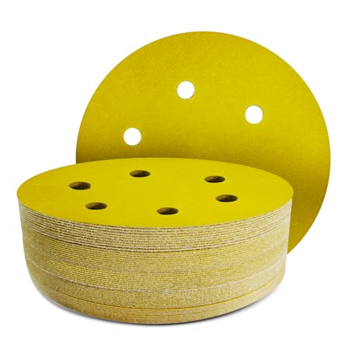 GZKTY 50Stk 150mm Klett Schleifpapier, Exzenter Schleifscheiben, 6-Loch Korn 240 Schleifpads, Schleifmittel Resistent gegen Zusetzen für Exzenterschleifer Schleifmaschine Poliermaschine GZKTY 50Stk 150mm Klett Schleifpapier, Exzenter Schleifscheiben, 6-Loch Korn 240 Schleifpads, Schleifmittel Resistent gegen Zusetzen für Exzenterschleifer Schleifmaschine Poliermaschine von GZKTY