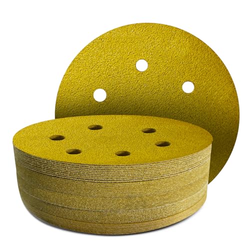 GZKTY 50Stk 150mm Klett Schleifpapier, Exzenter Schleifscheiben, 6-Loch Korn 80 Schleifpads, Schleifmittel Resistent gegen Zusetzen für Exzenterschleifer Schleifmaschine Poliermaschine GZKTY 50Stk 150mm Klett Schleifpapier, Exzenter Schleifscheiben, 6-Loch Korn 80 Schleifpads, Schleifmittel Resistent gegen Zusetzen für Exzenterschleifer Schleifmaschine Poliermaschine von GZKTY