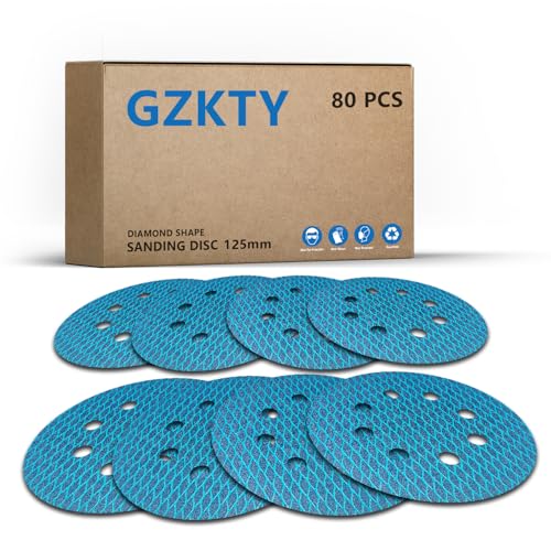 80Stk 125mm Klett Schleifpapier, Exzenter Schleifscheiben, 8-Loch Korn 60-400 Schleifpads, Schleifmittel Resistent gegen Zusetzen für Exzenterschleifer Schleifmaschine Poliermaschine 80Stk 125mm Klett Schleifpapier, Exzenter Schleifscheiben, 8-Loch Korn 60-400 Schleifpads, Schleifmittel Resistent gegen Zusetzen für Exzenterschleifer Schleifmaschine Poliermaschine von GZKTY