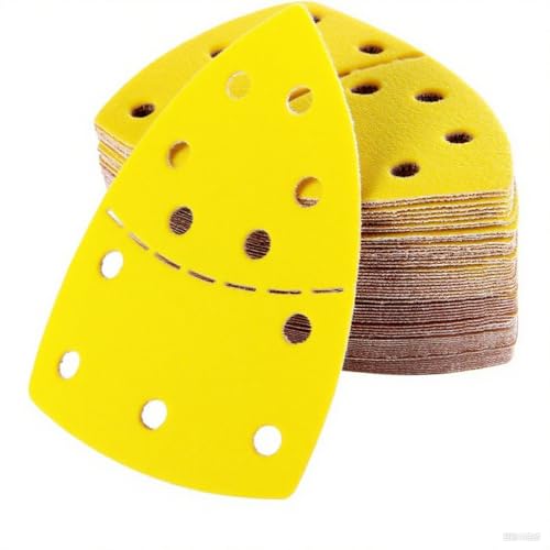 GZKTY 105 Stück Schleifpapier Dreieckschleifer Set 105x152 mm, P40/P60/P80/P120/P180/P240/P400x15, 11-Loch für Multischleifer PSM 100A, PSM 160, PSM 200 AES, PSM 18, für Holz, Metall GZKTY 105 Stück Schleifpapier Dreieckschleifer Set 105x152 mm, P40/P60/P80/P120/P180/P240/P400x15, 11-Loch für Multischleifer PSM 100A, PSM 160, PSM 200 AES, PSM 18, für Holz, Metall von GZKTY