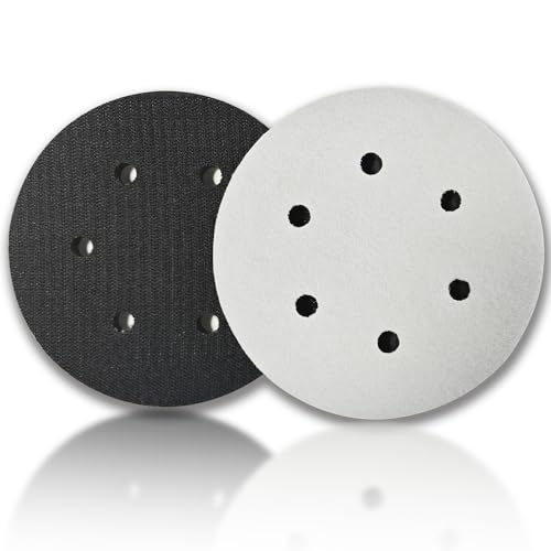 GZKTY 2 Stk 150mm Klett Schleifpapier Exzenterschleifer Stoßdämpfer Geplolstertes, Exzenter Schleifscheiben, 6-Loch Schleifpad, Schleifmittel für Exzenterschleifer Schleifmaschine Poliermaschine GZKTY 2 Stk 150mm Klett Schleifpapier Exzenterschleifer Stoßdämpfer Geplolstertes, Exzenter Schleifscheiben, 6-Loch Schleifpad, Schleifmittel für Exzenterschleifer Schleifmaschine Poliermaschine von GZKTY