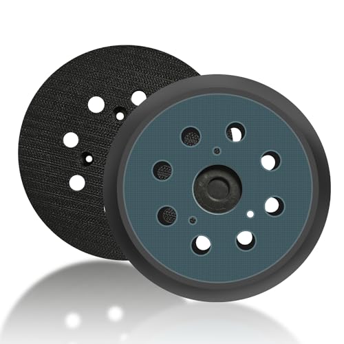 GZKTY 6 Stück Schleifteller 125mm klett, 125mm 8 Loch Schleifpad Ersatzpad Ersatz-Schleifpad Klett Ersatz (3Schraube) von GZKTY