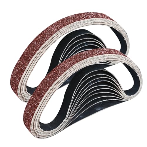 GZKTY Schleifbänder Schleifband 25 x 762 mm, Set mit 25 Stück, je 5 x Körnung 80/120/150/240/400 für Bandschleifer GZKTY Schleifbänder Schleifband 25 x 762 mm, Set mit 25 Stück, je 5 x Körnung 80/120/150/240/400 für Bandschleifer von GZKTY