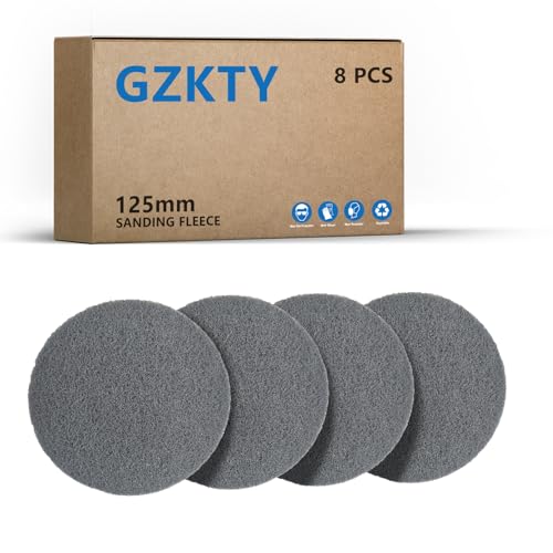 GZKTY 8Stk Schleifvliese 125 mm Klett, P250-300 Körnung, Schleifvliese für Exzenterschleifer, Schleifmaschine, Poliermaschine GZKTY 8Stk Schleifvliese 125 mm Klett, P250-300 Körnung, Schleifvliese für Exzenterschleifer, Schleifmaschine, Poliermaschine von GZKTY