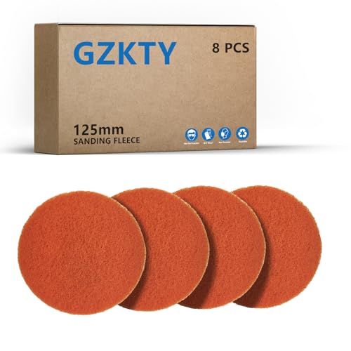 GZKTY 8Stk Schleifvliese 125 mm Klett, P600-700 Körnung, Schleifvliese für Exzenterschleifer, Schleifmaschine, Poliermaschine GZKTY 8Stk Schleifvliese 125 mm Klett, P600-700 Körnung, Schleifvliese für Exzenterschleifer, Schleifmaschine, Poliermaschine von GZKTY