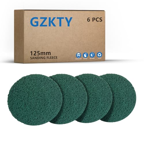 GZKTY 6Stk Schleifvliese 125 mm Klett, P80-100 Körnung, Schleifvliese für Exzenterschleifer, Schleifmaschine, Poliermaschine GZKTY 6Stk Schleifvliese 125 mm Klett, P80-100 Körnung, Schleifvliese für Exzenterschleifer, Schleifmaschine, Poliermaschine von GZKTY