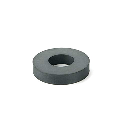 GZN-CITIE, 50 x 10 Loch, 22 mm, rund, schwarz, Ferrit-Magnet, Permanent, 1 Stück, 2 Stück, 3 Stück, 5 Stück / Set mit praktischen Keramik-Magneten (Farbe: 5 Stück) von GZN-CITIE,