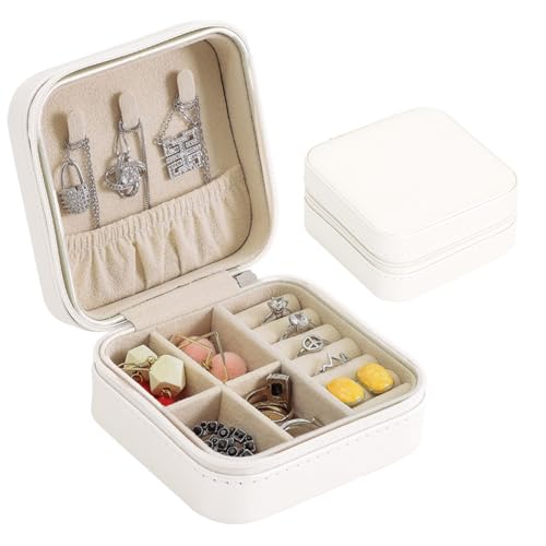 Schmuckaufbewahrung Reise,Schmucktasche,Schmuck Reiseetui,Schmuckschatulle,Kleines Schmuckkästchen,Schmuckaufbewahrung,Reise Schmucketui,Schmuckbox Reise klein für Frauen,Ehefrau,Mutter-Cremefarben Schmuckaufbewahrung Reise,Schmucktasche,Schmuck Reiseetui,Schmuckschatulle,Kleines Schmuckkästchen,Schmuckaufbewahrung,Reise Schmucketui,Schmuckbox Reise klein für Frauen,Ehefrau,Mutter-Cremefarben von GZQINGYONG