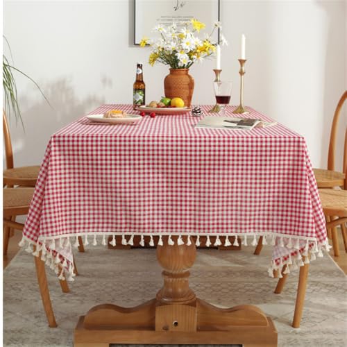 GZSLKSCD Couchtischdecke, rechteckige Tischdecke aus Baumwollleinen für Küchentisch, Hochzeitsdekoration, 140 x 300 cm (13 100 x 140 cm) von GZSLKSCD