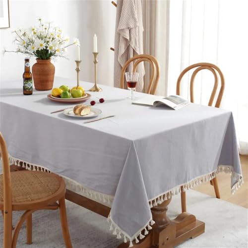 GZSLKSCD Couchtischdecke, rechteckige Tischdecke aus Baumwollleinen für Küchentisch, Hochzeitsdekoration, 140 x 300 cm (17 140 x 260 cm) von GZSLKSCD