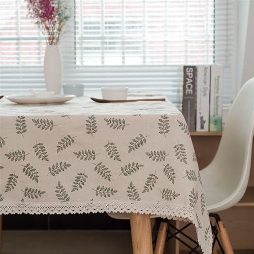 GZSLKSCD Couchtischdecke, rechteckige Tischdecke aus Baumwollleinen für Küchentisch, Hochzeitsdekoration, 140 x 300 cm (21 100 x 140 cm) von GZSLKSCD
