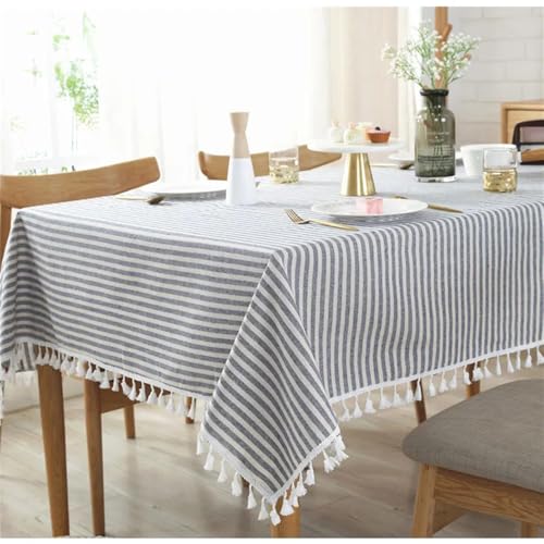 GZSLKSCD Couchtischdecke, rechteckige Tischdecke aus Baumwollleinen für Küchentisch, Hochzeitsdekoration, 140 x 300 cm (9 90 x 90 cm) von GZSLKSCD