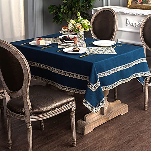 GZSLKSCD Rechteckige Tischdecken aus Baumwolle und Leinen, Spitze, Couchtischdecke, Stickerei, Retro-Tischdecke, runde Tischdecke, amerikanisches Tischset GZSLKSCD Rechteckige Tischdecken aus Baumwolle und Leinen, Spitze, Couchtischdecke, Stickerei, Retro-Tischdecke, runde Tischdecke, amerikanisches Tischset von GZSLKSCD