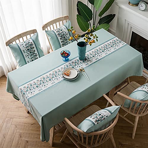 GZSLKSCD Rechteckige Tischdecken aus Baumwollleinen für die Tischdekoration in Küche, Esszimmer und Restaurant (Grün, 135 x 220 cm) von GZSLKSCD