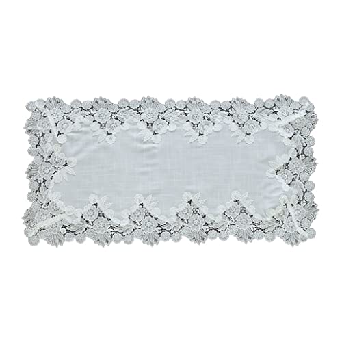 GZSLKSCD Tischdecke, schlicht, modern, reinweiß, Leinen, Baumwolle, Spitze, rechteckig, für den Couchtisch, Tischdekoration, Frühling/Sommer/Party/Picknick (A 75 x 220 cm) von GZSLKSCD