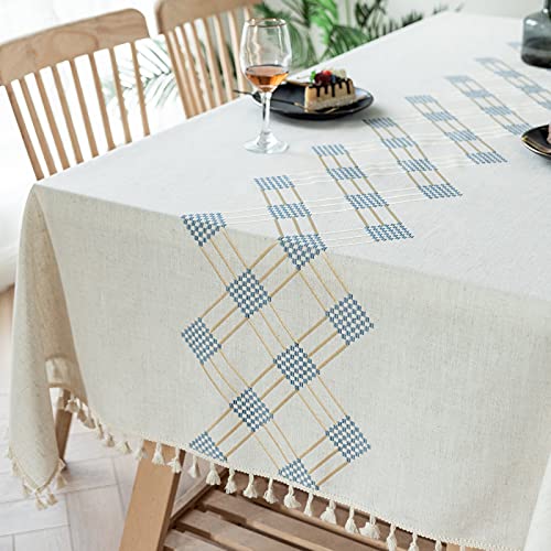 GZSLKSCD Tischdecke aus Baumwollleinen, einfache Twill-Tischdecke, Tischset, geeignet für die Dekoration der Küche zu Hause (Bt 01) von GZSLKSCD