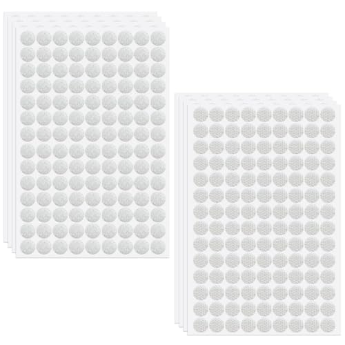 GZSYWZ 504 Paare Klettpunkte Selbstklebend - 10mm Weiß Stark Dots Klett Klebe Punkte Klettklebepunkte Self Adhesive Doppelseitig Klettverschluss Selbstklebend Runde für Handwerk von GZSYWZ