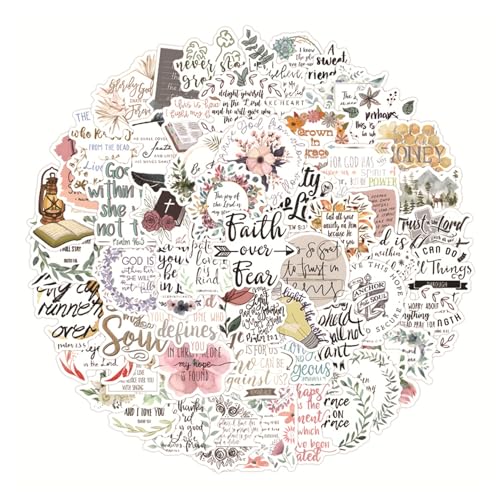 100pcs Jesus Christian Stickers, Bible Verse Faith Stickers, Cross Wisdom Words Decals Stickers for Water Bottles, Religious Christian Easter Gifts Stuff Merchandise for Kids Boys Girls 100pcs Jesus Christian Stickers, Bible Verse Faith Stickers, Cross Wisdom Words Decals Stickers for Water Bottles, Religious Christian Easter Gifts Stuff Merchandise for Kids Boys Girls von GZTFPQ