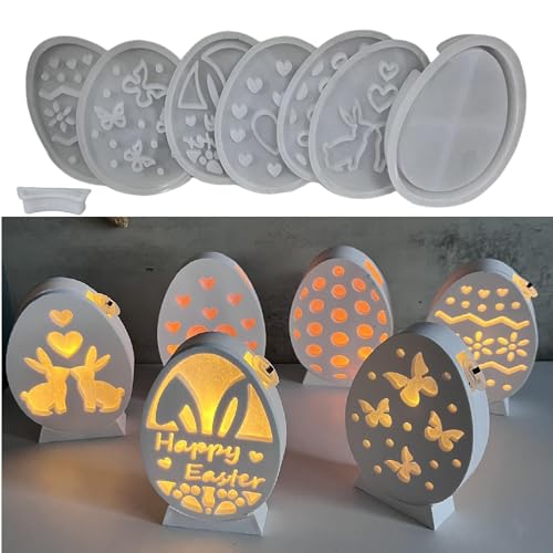 3D Osterhase Silikonform Kerzenhalter, Ostern Kaninchen Silikonformen Gießformen, Kaninchen Gießformen Silikon, Silikonform Hase, Silikonform Ostern für Schokolade, Seife, Ostergeschenke (C) von GZWY