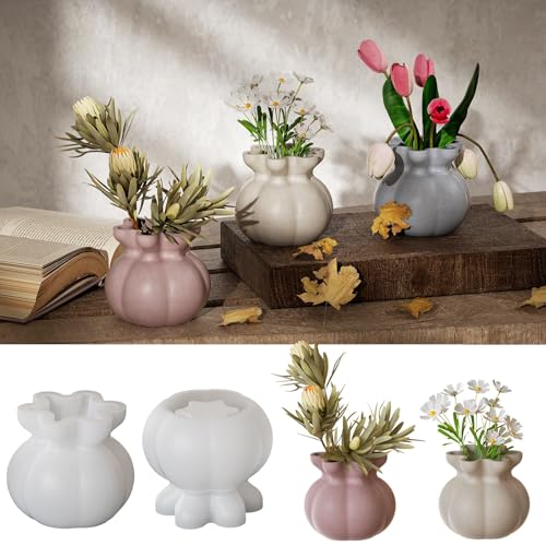 Gießformen Silikon Sonnenblume Vase, Silikonformen Gießformen Blumenvasen Kerzenform zum Gieben Silikonform Glückstüte Vase Giessformen Silikon für DIY Dekoration Heimdekoration (Glückstüte) von GZWY