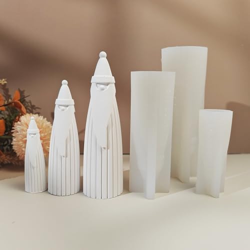 Gießformen Silikon Weihnachten Schneemann, 3 Stück Silikonformen Gießformen Weihnachten Silikonform Weihnachten Schneemann Gipsformen Zum Gießen Gießform Weihnachten für DIY Weihnachtsdeko (A) von GZWY