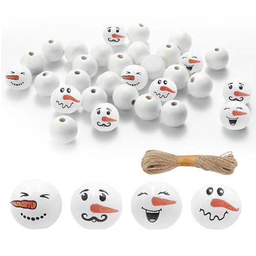 Holzperlen mit Gesicht 20mm, 120 Weihnachten Deko Schneemann Gesicht Holzperlen, Holzköpfe mit Gesicht, Holzperlen Rund, Natürliches Gesicht Holzperlen, Weihnachts Holzperlen für Weihnachtsdeko (B) Holzperlen mit Gesicht 20mm, 120 Weihnachten Deko Schneemann Gesicht Holzperlen, Holzköpfe mit Gesicht, Holzperlen Rund, Natürliches Gesicht Holzperlen, Weihnachts Holzperlen für Weihnachtsdeko (B) von GZWY