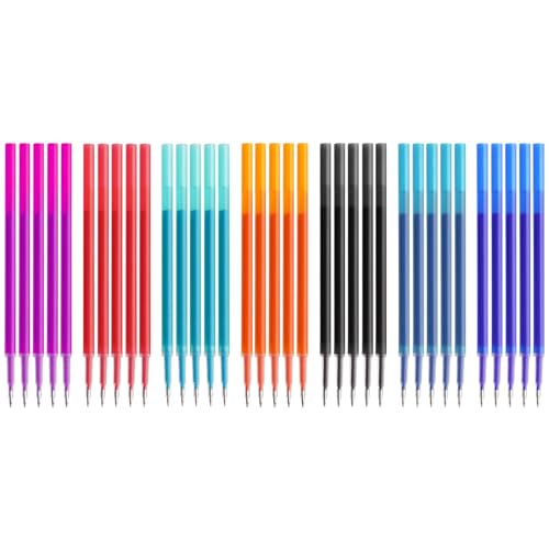 Radierbare Stifte Radierbarer Kugelschreiber, 4 Cartoon Radierbarer Gelschreiber mit Radierstift, 0,5 mm Spitze, Kawaii Schulsachen Stifte für Kinder, Studenten, Schule, Büro (B) von GZWY