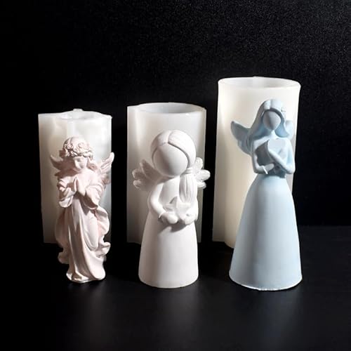 Silikonform Engel, 3 Stück Silikonformen Gießformen Ostern, Gießformen Silikon Engel Kerzenformen zum Gießen 3D Engel Gips Zum Gießen Silikonform Gießform Frühling für DIY Kerzen, Gips, Handwerk (A) Silikonform Engel, 3 Stück Silikonformen Gießformen Ostern, Gießformen Silikon Engel Kerzenformen zum Gießen 3D Engel Gips Zum Gießen Silikonform Gießform Frühling für DIY Kerzen, Gips, Handwerk (A) von GZWY
