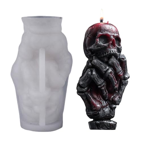 Silikonform Halloween Skelett, Silikonformen Gießformen Skelett Gießformen Silikon Halloween Kerzenformen zum Gießen Gießform Skelett Gips zum Gießen Giessformen Silikon für DIY Helloween Kerzen (A) Silikonform Halloween Skelett, Silikonformen Gießformen Skelett Gießformen Silikon Halloween Kerzenformen zum Gießen Gießform Skelett Gips zum Gießen Giessformen Silikon für DIY Helloween Kerzen (A) von GZWY