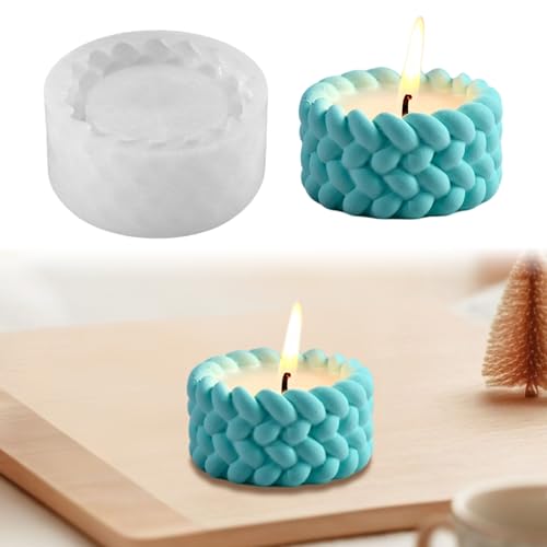 Silikonform Kerzenhalter, Silikonformen Gießformen Kerzenhalter Gipsformen zum Gießen Kerzen Blumentopf Gießformen Silikon Teelichthalter Giessformen Silikon für DIY Beton, Gips, Epoxidharz (A) von GZWY
