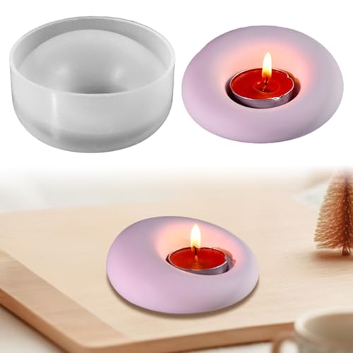 Silikonform Kerzenhalter, Silikonformen Gießformen Kerzenhalter Gipsformen zum Gießen Kerzen Blumentopf Gießformen Silikon Teelichthalter Giessformen Silikon für DIY Beton, Gips, Epoxidharz (B) von GZWY