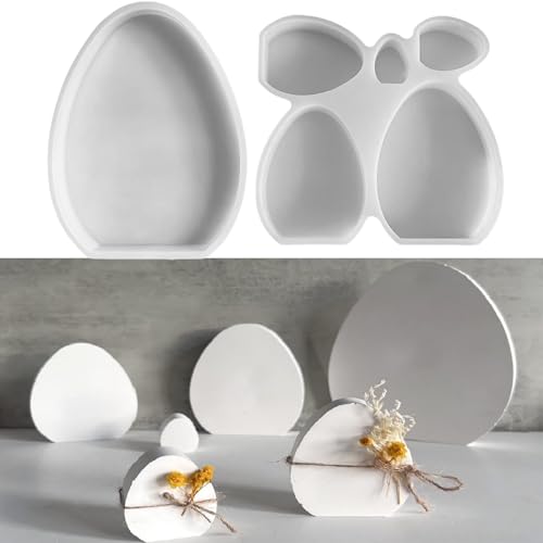 Silikonform Ostern, Silikonformen Gießformen Ostern, Silikonform Osterei Gipsformen zum Gießen Ostereier Gießformen Silikon Silikonform Frühling für DIY Osterdeko Frühlingsdeko (A) von GZWY