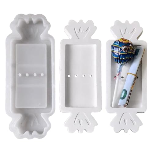 Silikonform Weihnachten Geschenkbox, 3D Silikonformen Gießformen Weihnachten Kerzenhalter Gipsformen zum Gießen Gießformen Silikon Weihnachten Silikonform Geschenkbox für DIY Weihnachtsdeko (B) von GZWY