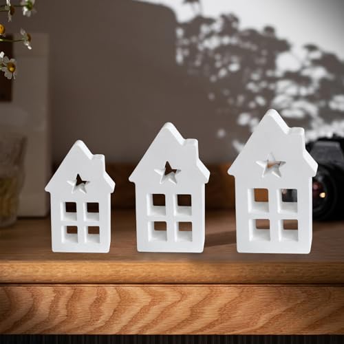 Silikonformen Gießformen Häuser, 3D Silikonform Haus mit Fenster Silikonform Häuser Kerzenformen zum Gießen, Gießform Haus Epoxidharz für Beton, Seife, Handwerk Ornamente (3 PCS) von GZWY