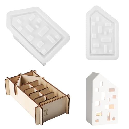 Silikonformen Gießformen Häuser Kerzenformen zum Gießen, Silikonform Kirchen Haus Gips Zum Gießen, Silikonform Kerzenhalter Gießform Haus Beton Gießformen Silikon für DIY Kerzen Seife Handwerk (C) Silikonformen Gießformen Häuser Kerzenformen zum Gießen, Silikonform Kirchen Haus Gips Zum Gießen, Silikonform Kerzenhalter Gießform Haus Beton Gießformen Silikon für DIY Kerzen Seife Handwerk (C) von GZWY