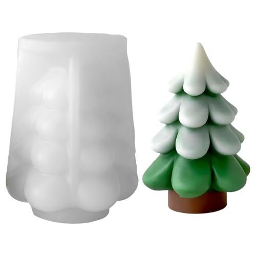 Silikonformen Gießformen Weihnachten, 3D Silikonform Weihnachten Weihnachtsbaum, Gießformen Silikon Weihnachten, Gießform Weihnachten Baum Giessformen Silikon für Weihnachtsdeko (B) von GZWY