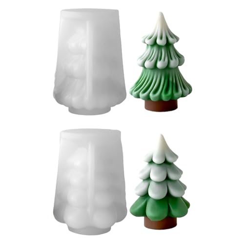Silikonformen Gießformen Weihnachten, 3D Silikonform Weihnachten Weihnachtsbaum, Gießformen Silikon Weihnachten, Gießform Weihnachten Baum Giessformen Silikon für Weihnachtsdeko (E) von GZWY
