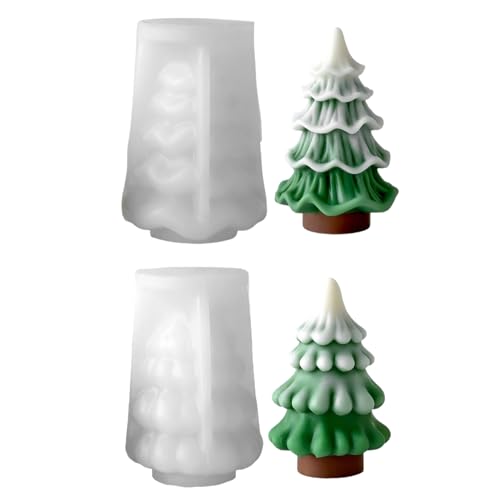 Silikonformen Gießformen Weihnachten, 3D Silikonform Weihnachten Weihnachtsbaum, Gießformen Silikon Weihnachten, Gießform Weihnachten Baum Giessformen Silikon für Weihnachtsdeko (F) von GZWY