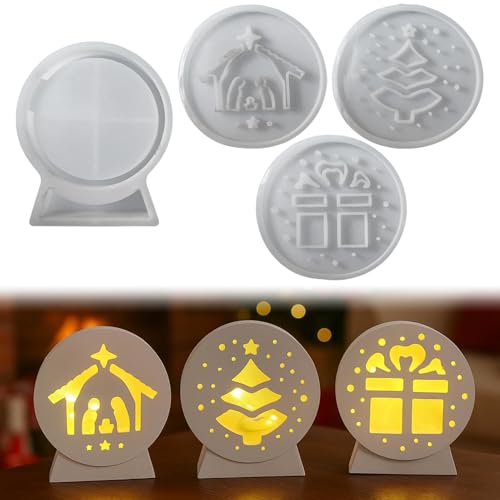 Silikonformen Gießformen Weihnachten, Gießformen Silikon Weihnachten Gipsformen zum Gießen, Häuser Silikonform Weihnachten Kerzenhalter mit Haus Baum Muster,Gießform Weihnachten für Weihnachtsdeko (B) Silikonformen Gießformen Weihnachten, Gießformen Silikon Weihnachten Gipsformen zum Gießen, Häuser Silikonform Weihnachten Kerzenhalter mit Haus Baum Muster,Gießform Weihnachten für Weihnachtsdeko (B) von GZWY