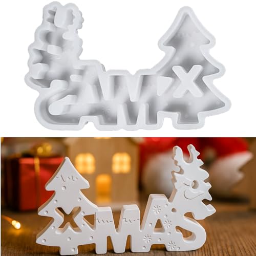 Silikonformen Gießformen Weihnachten Elch, Silikonform Weihnachten Weihnachtsbaum Kerzenform zum Gieben, Gießformen Silikon Weihnachten Tannenbaum Gips Zum Gießen für DIY Handwerk Heimdekoration (B) Silikonformen Gießformen Weihnachten Elch, Silikonform Weihnachten Weihnachtsbaum Kerzenform zum Gieben, Gießformen Silikon Weihnachten Tannenbaum Gips Zum Gießen für DIY Handwerk Heimdekoration (B) von GZWY