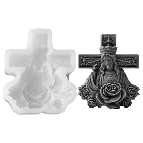 Silikonformen Gießformen Weihnachten Jesus, Silikonform Weihnachten Jesus Gips zum Gießen, Gießformen Silikon Weihnachten Gipsformen zum Gießen Giessformen Silikon für DIY Weihnachtsdeko (A) von GZWY
