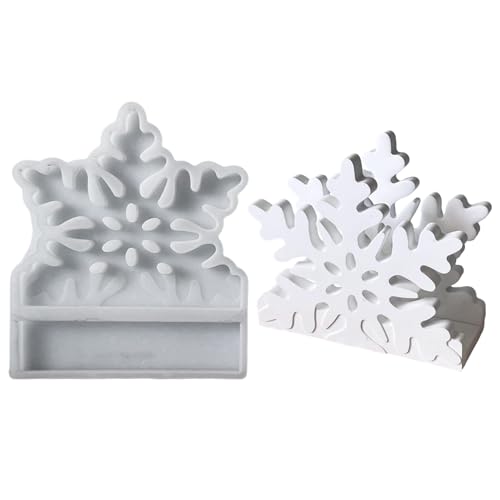 Silikonformen Gießformen Weihnachten Kosmetiktücherbox, Silikonform Weihnachten Schneeflocken Weihnachtsbaum Gips zum Gießen Gießformen Silikon Weihnachten Kerzenformen Silikon für DIY Halter (A) Silikonformen Gießformen Weihnachten Kosmetiktücherbox, Silikonform Weihnachten Schneeflocken Weihnachtsbaum Gips zum Gießen Gießformen Silikon Weihnachten Kerzenformen Silikon für DIY Halter (A) von GZWY