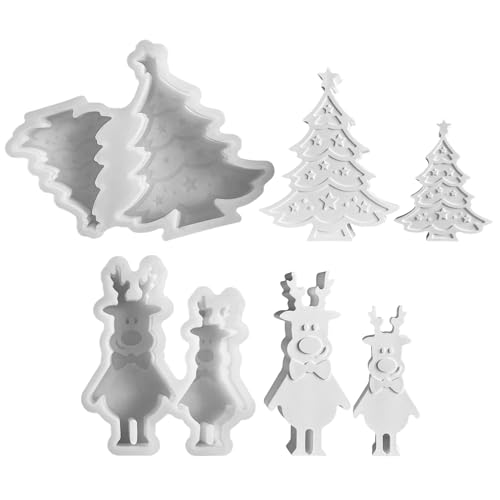 Silikonformen Gießformen Weihnachtsbaum - Mini Silikonform Weihnachten - Gießform Silikon (F) von GZWY